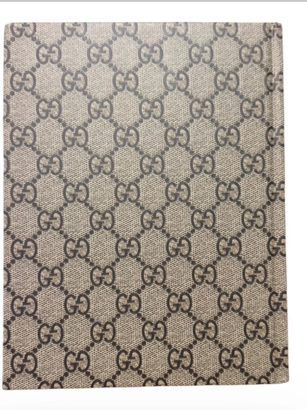 Gucci Beige Monogram Notebook with Colorful Planet and Floral Patches